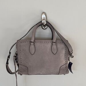 Rebecca Minkoff Gray suede Satchel Bag.